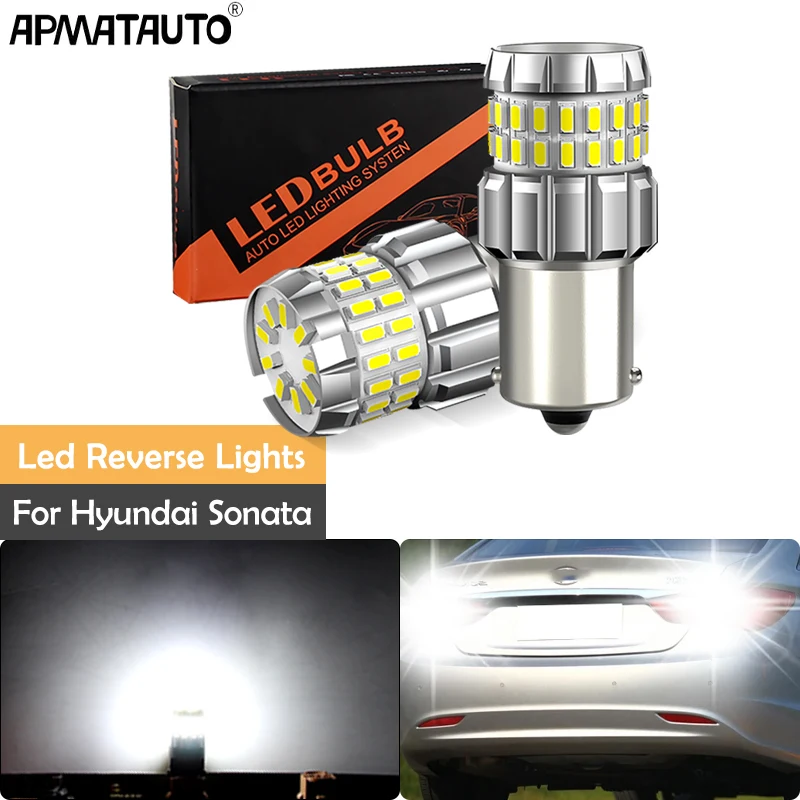 

2pcs White Led Reverse Lights Blub Lamp 60smd Chips P21W BA15S 1156 Canbus For Hyundai Sonata Year 1998 1999 2000 2001 2002-2005