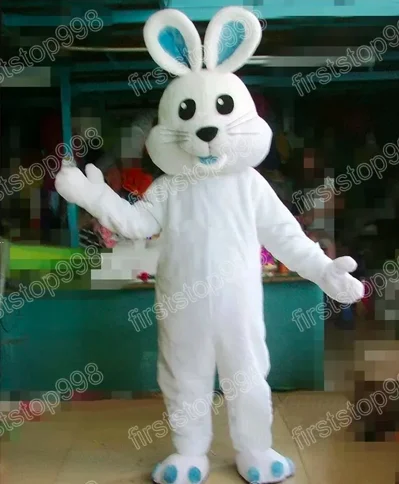 

New Adult Hot Sale Foam Halloween White Rabbit Cartoon Mascot Costume Plush Christmas Fancy Dress Halloween Mascot Costume