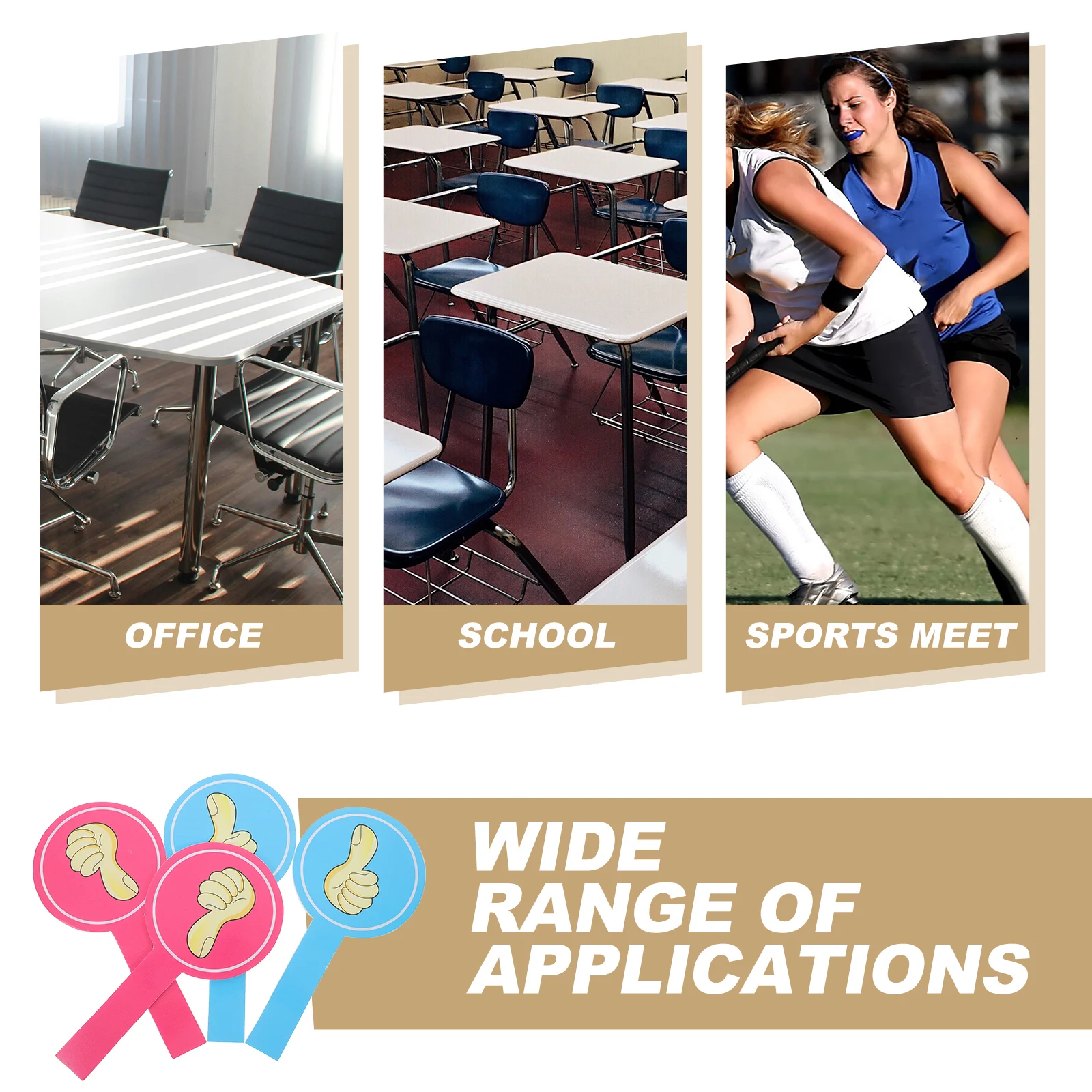 

4pcs Voting Board Sturdy Reusable Classroom Supplies Portable Judging Paddle Double Sided Foam Game School Event Teaching