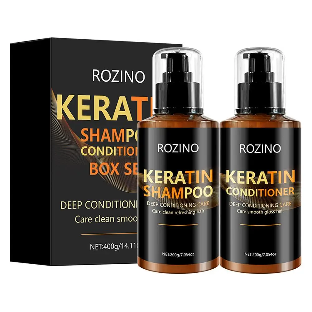 

Keratin Care Smoothing Shampoo & Conditioner Set For Women Men, Deep Moisturizing Hair Mask For Dry, Damaged, Curly Frizzy Hair