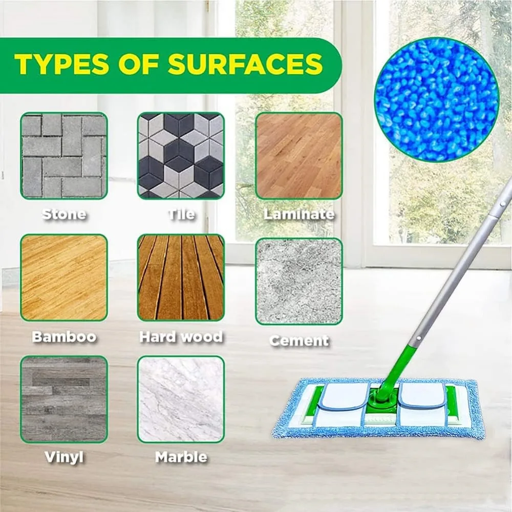 แผ่นรอง Kain Pel Microfiber แบบใช้ซ้ำได้4แพ็คสำหรับ swiffer Sweeper และไม้ถูพื้นแบนขนาด10-12นิ้วแผ่นสำลีเช็ดหน้าเปียกสำหรับพื้นเนื้อแข็ง