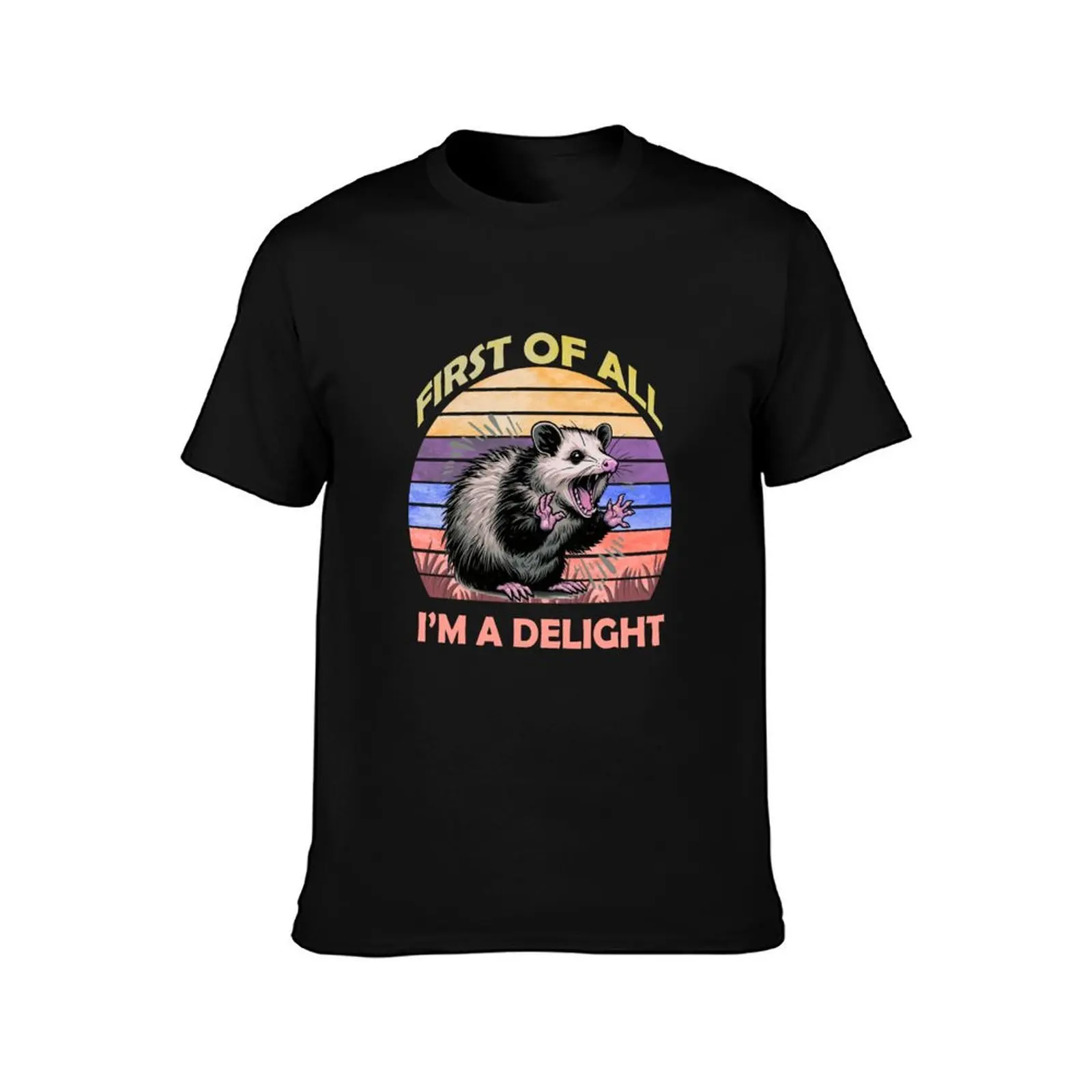 FIRST OF ALL I'M A DELIGHT FUNNY Sarcastic Angry T-Shirt Basic Lightweight Short Sleeve Tee T-Shirt