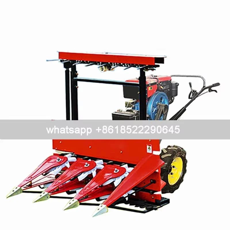 8hp diesel engine 100cm Small hand-push household wheat, corn maize Harvesting, multifunctional Walking tractors with harvester