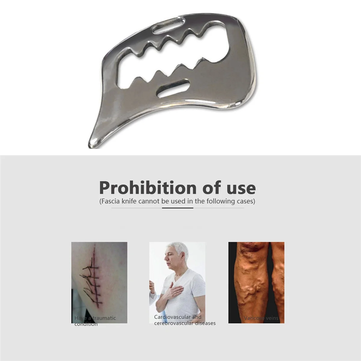 Stainless Steel Gua Sha Scraping Massage Tool Soft Tissue Mobilization Body Pain Scraping Tool