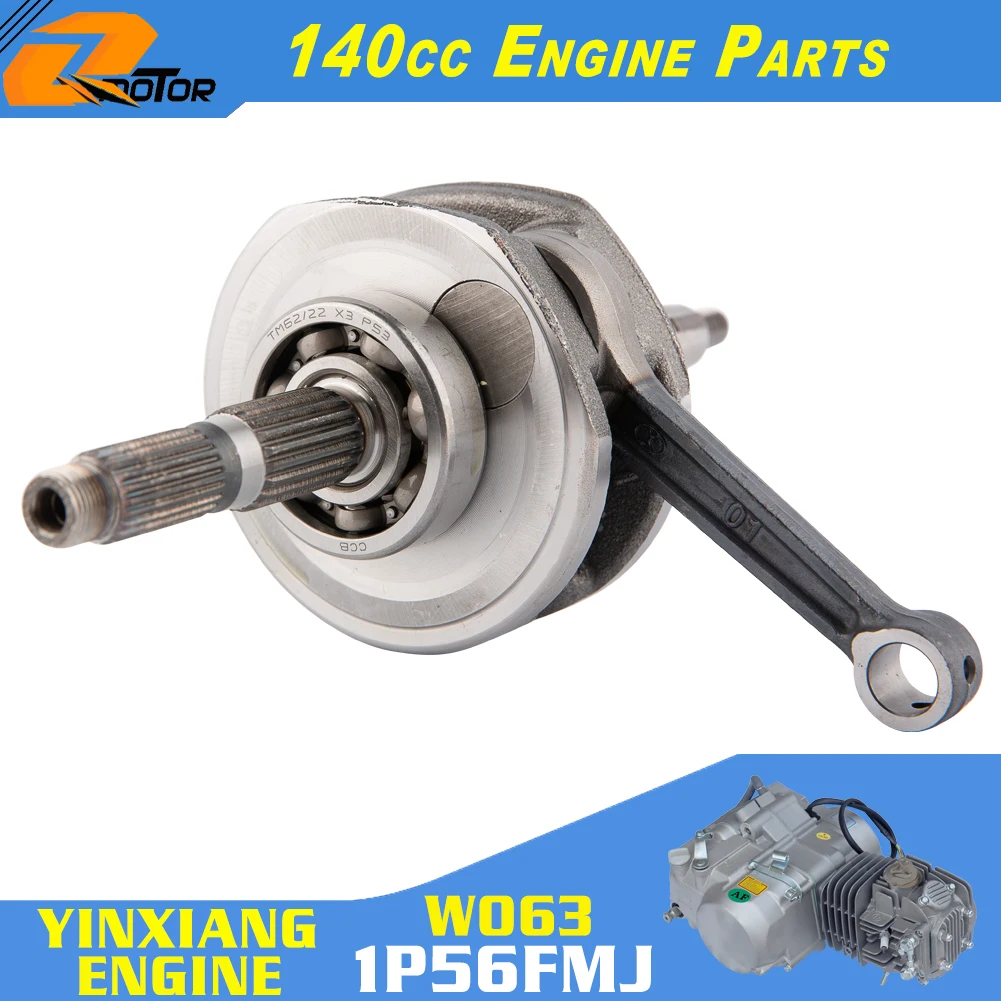 YX140 Engine Crankshaft For 56mm Bore YX140 YinXiang 140cc 1P56FMJ Horizontal Engine Dirt Pit Bike Atv Quad Parts