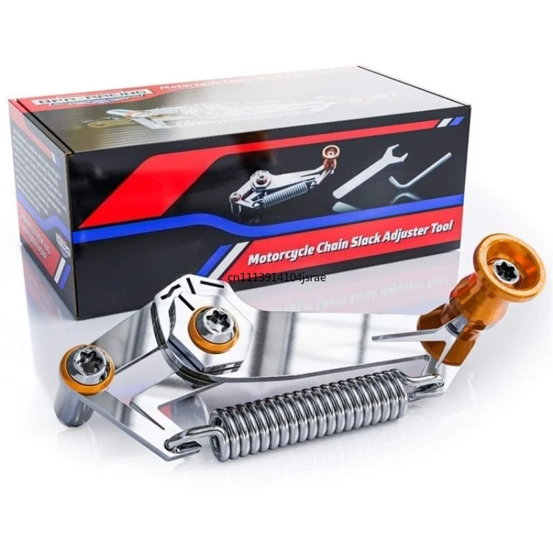 Motorcycle Chain Adjuster Tensioner, Chain Slack Regulator Tool, Rear Wheel Chain Alignment Tension Adjusting Modification Parts