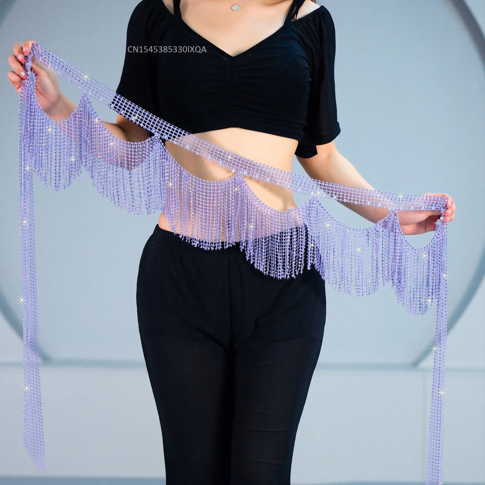 Oriental Dance Performance Accessories Waist Chain BellyDance Tassel Belt Women's Belly Dancing Practice Fringe Hip Scarf Adult - Image 2