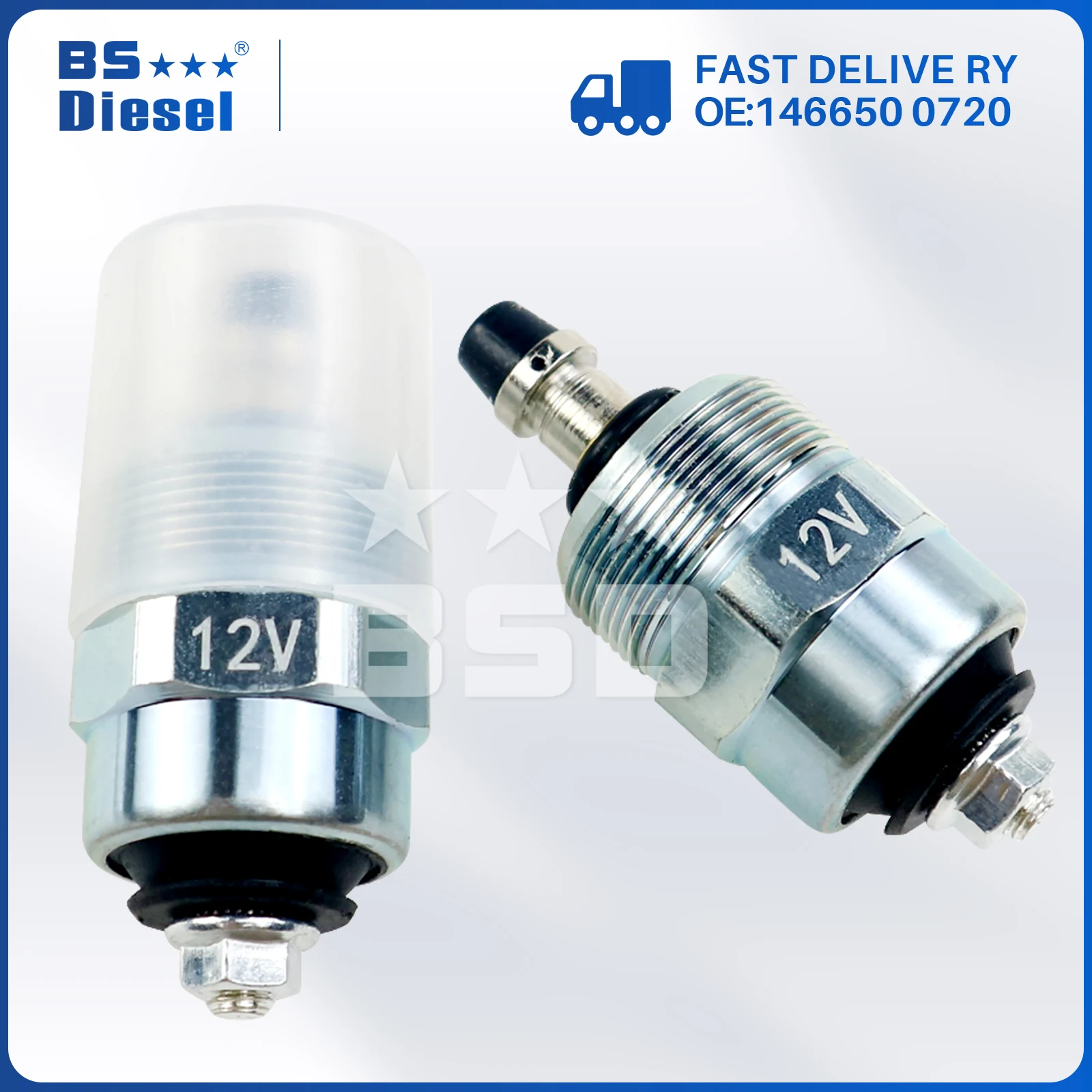 10pcs/lot 0330001015 9461610530 146650-0720 New 12V Diesel Fuel Shut off Solenoid Valve for Dodge Ram 2500/3500 Trucks