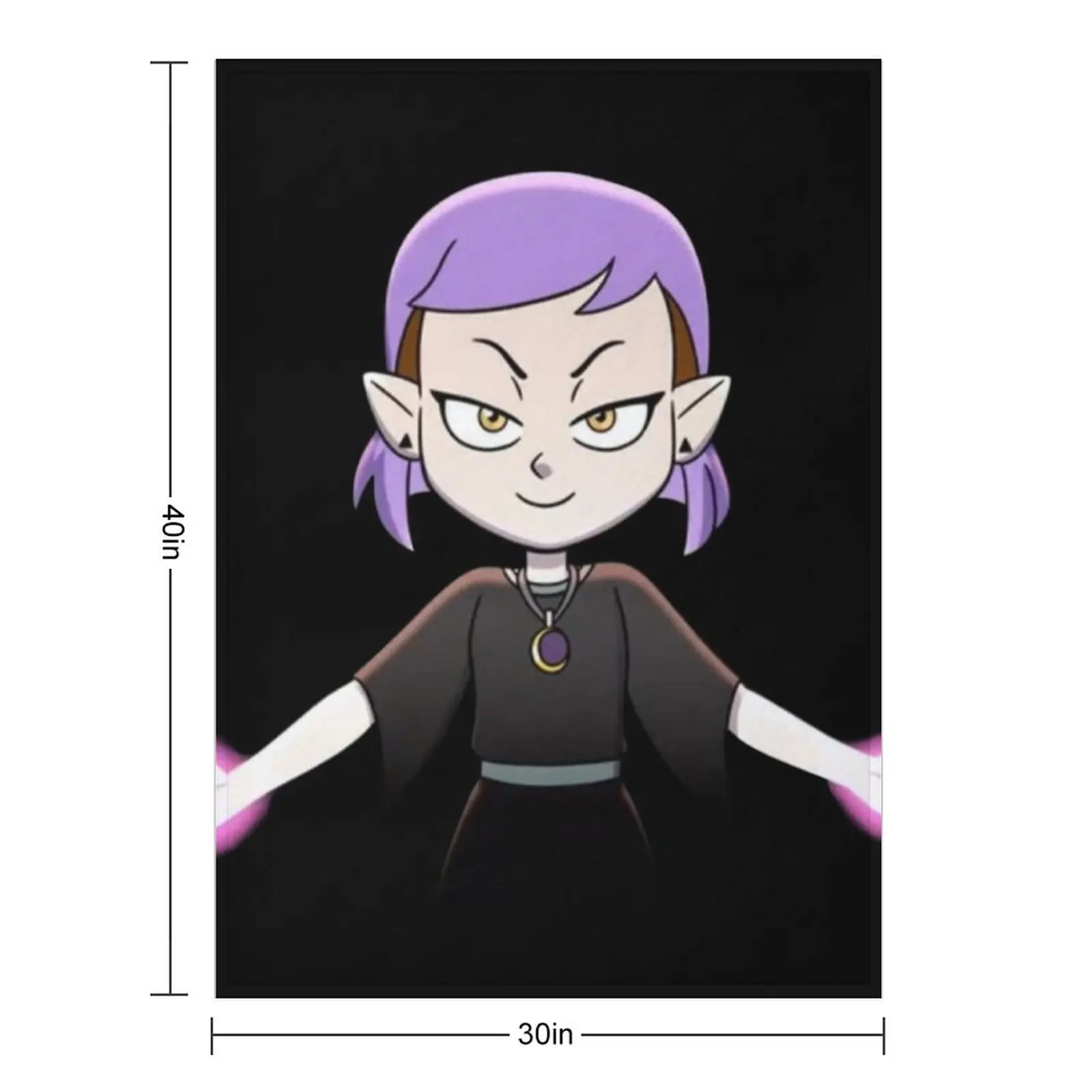 amity blight updated purple hair intro Throw Blanket blankets ands Single valentine gift ideas Blankets