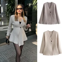 Fashion Single Breasted Solid Knitted Cardigans Women V Neck Long Sleeve Skinny Slim Sweater Spring Autumn Winter Female Coat