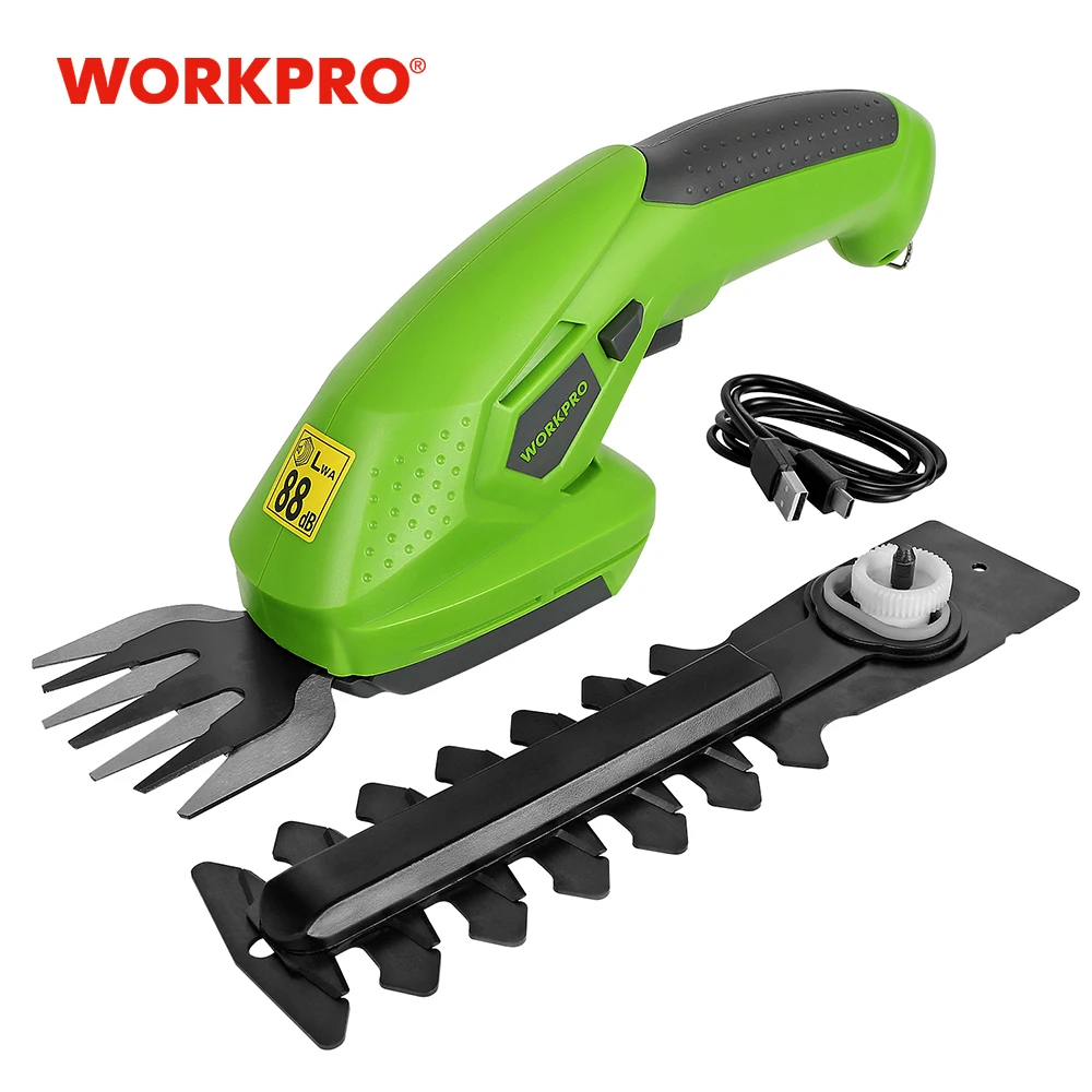 WORKPRO 3,6 V 2 in 1 Elektrische Trimmer Lithium-ionen Cordless Hedge Trimmer Wiederaufladbare Garten Werkzeuge Hedge Trimmer für gras