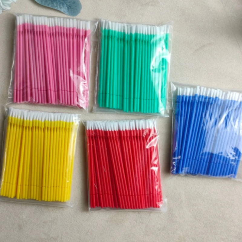 

100Pcs Disposable Dental Micro Brushes Applicators Bendable Brush Head Long Shank for Bonding Etching Varnish Dentist Tools