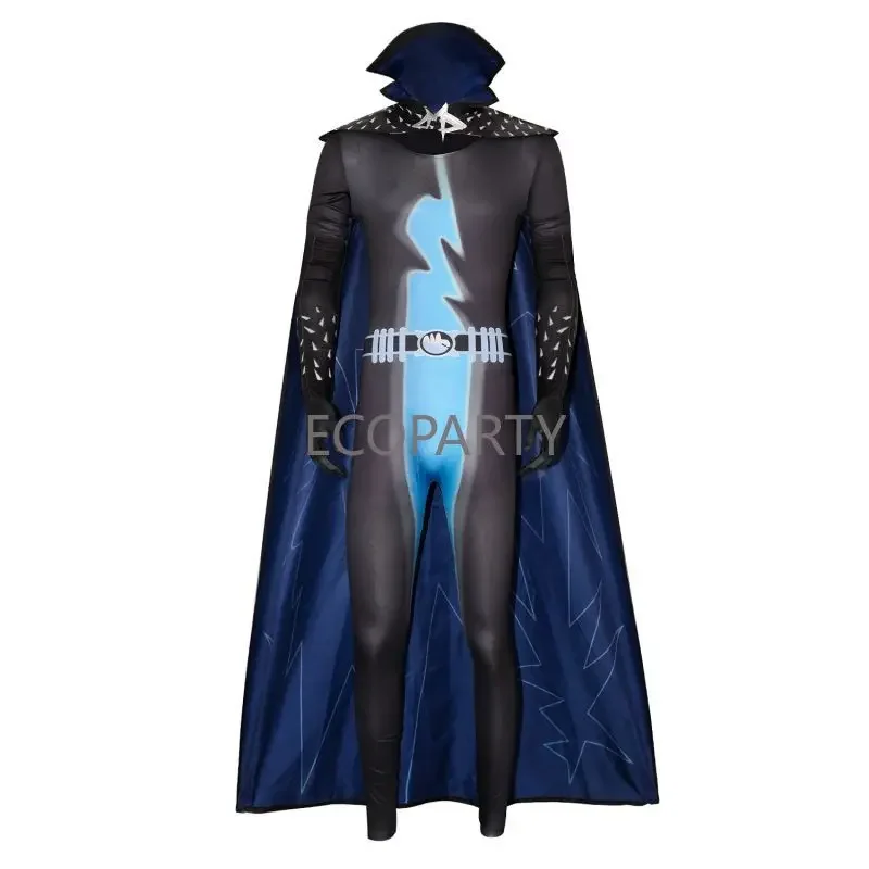 Halloween Costumes Megamind Cosplay Jumpsuit And Cloak Metro City Anime Movie Superhero Bodysuit Cape Carnival Party Dressing Up