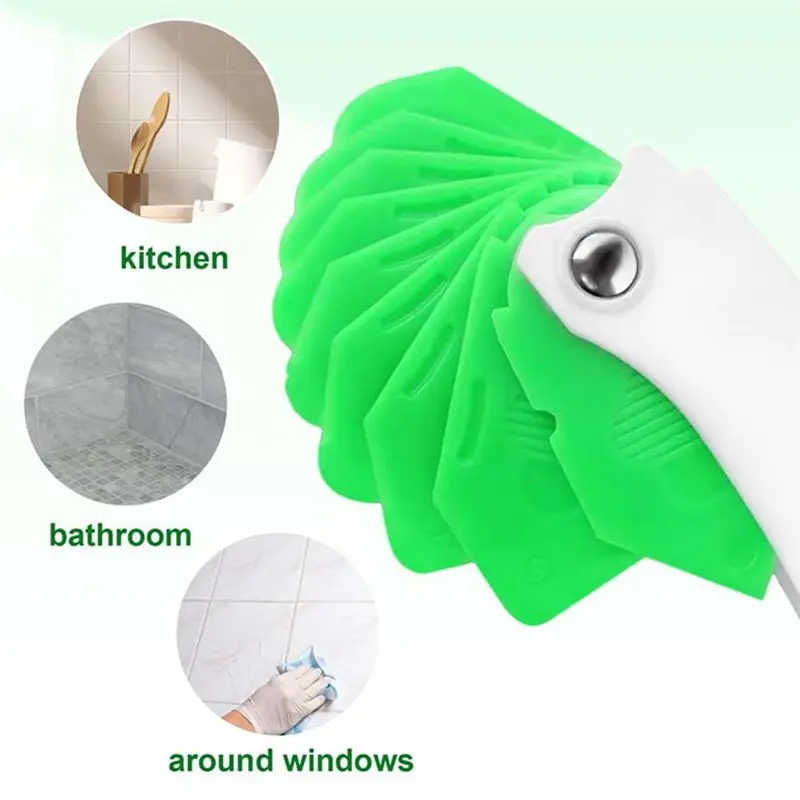 AEE2-9 In 1 Silicone Seam Tool, Upgraded Silicone Caulking Tool Kit, Effortless Caulking With Smoothing Finger Finisher Tips
