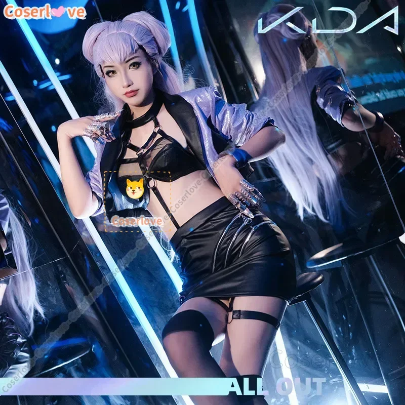 Image of Evelynn kda cosplay kostüm frauen sexy uniform perücke kda alle aus cosplay evelynn kostüm set