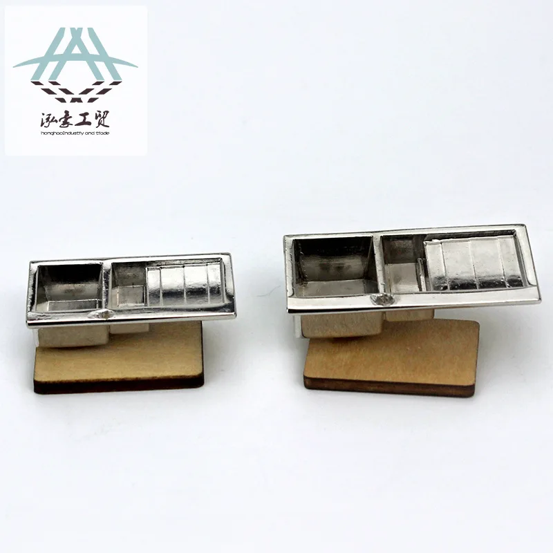 1:12 Doll House Accessories Diy Miniature Model Figurines Creative Simulated Double-slot Kitchen Sink Scene Photography Props