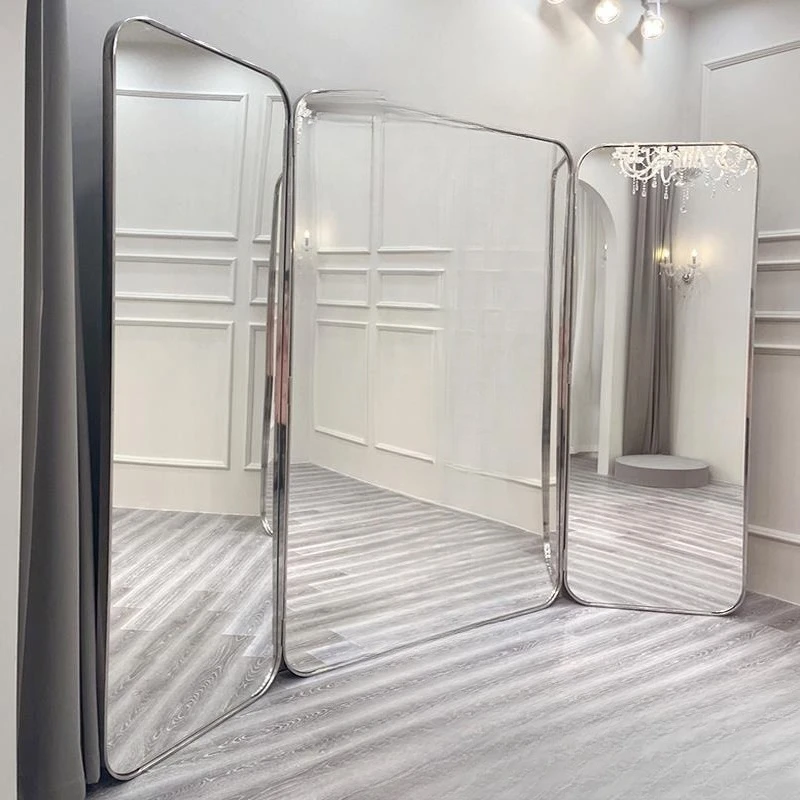 Three-sided folding fitting mirror dress wedding mirror full-length mirror