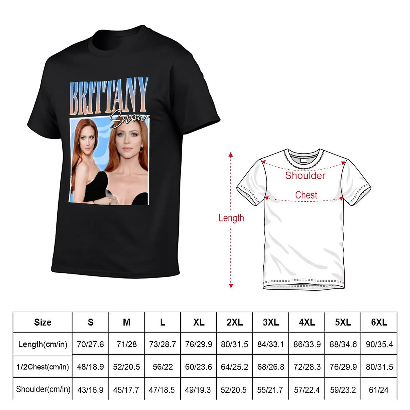 Brittany Snow T-shirt Aesthetic clothing hippie clothes Men's t shirts