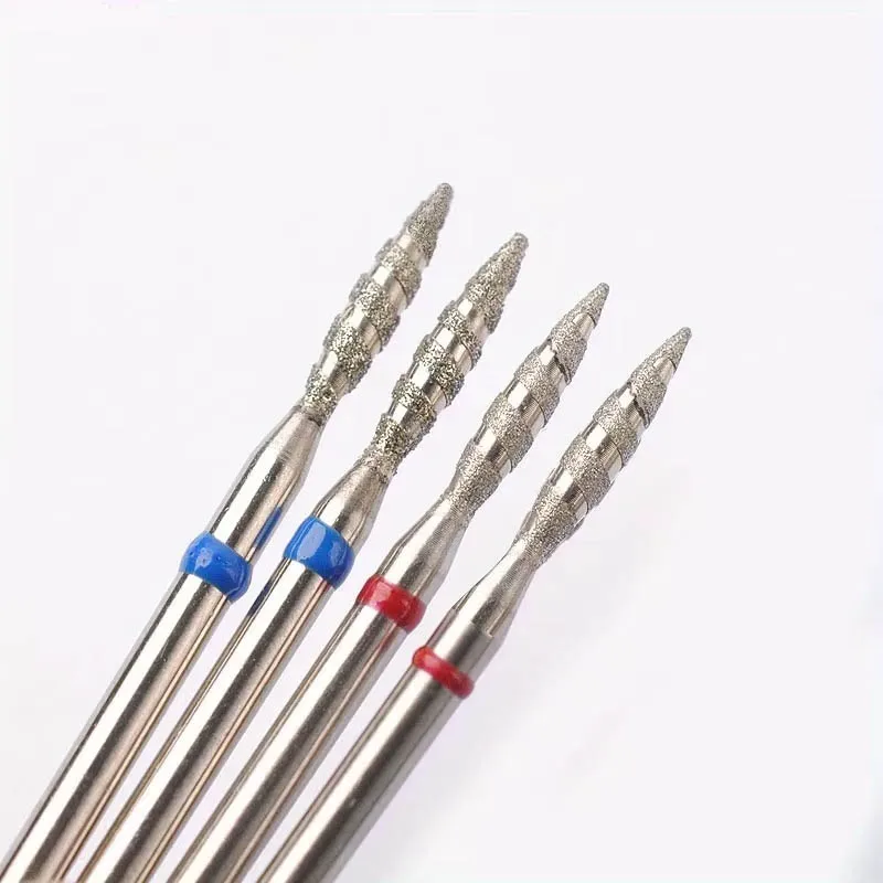 Forets de manucure électriques, cône diamant, foret à ongles, fraises rotatives, pour enlever les cuticules, outils, accessoires