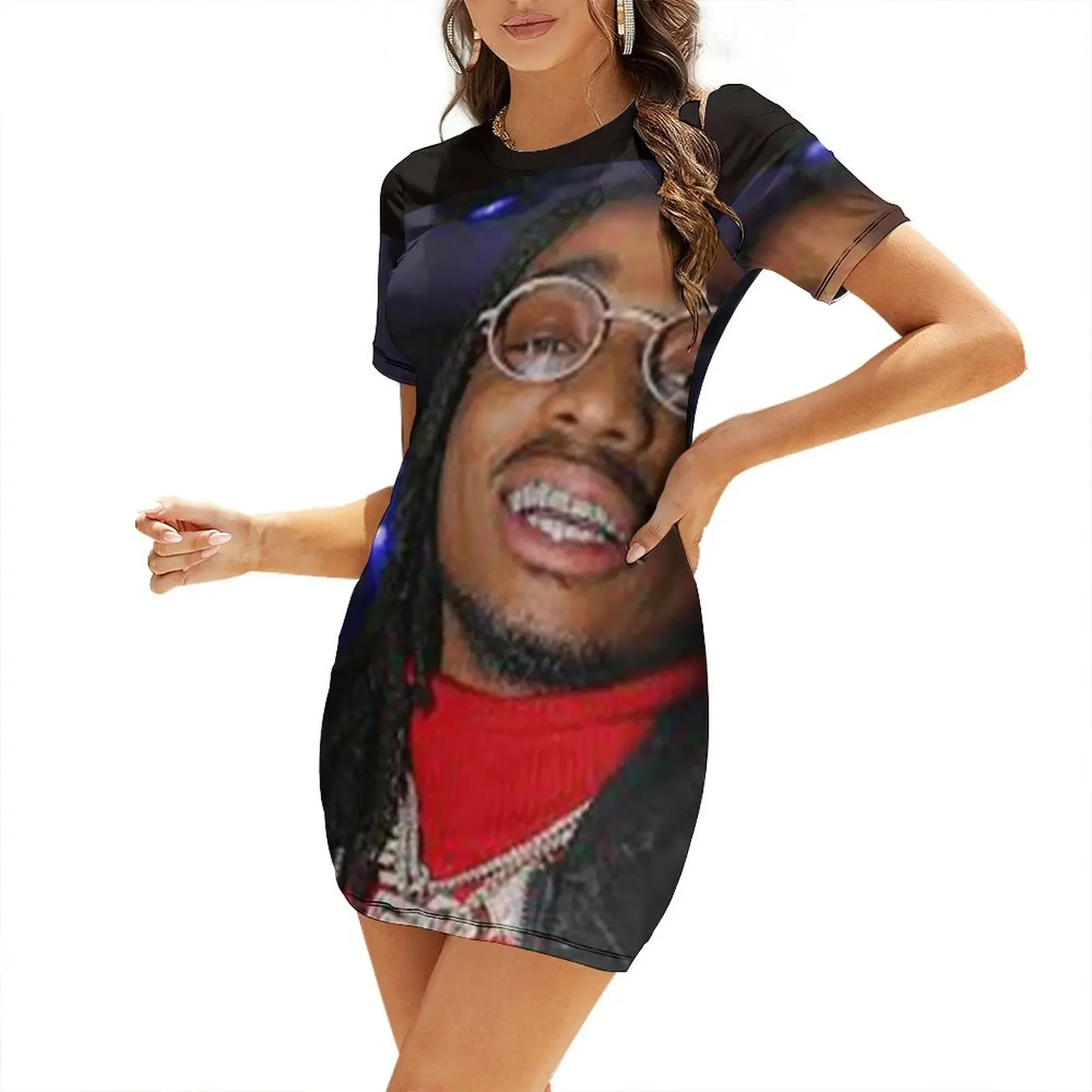 

Quavo - Album Short-Sleeved Dress dress party night cocktail dresses sexy short dresses daring Summer women's clothing