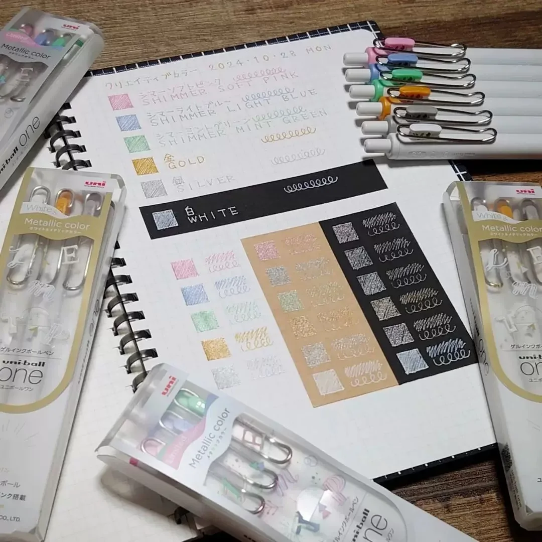 

3/6 цветов, японская гелевая ручка Uni Ball, один металлик, мягкая вспышка, цветные нейтральные ручки 0,5 мм