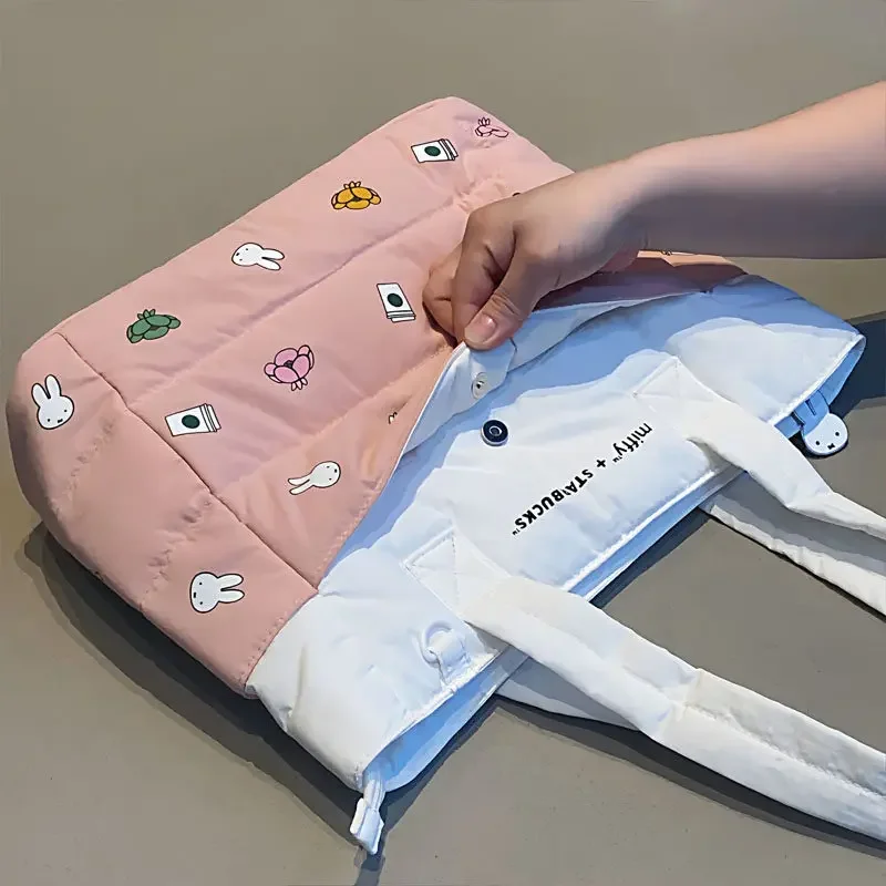Kawaii Miffy Niedliche Große Tragetasche Tägliche Freizeittasche Multifunktionale Aufbewahrungstasche Geschenk-Spielzeug für Mädchen – Detail 8