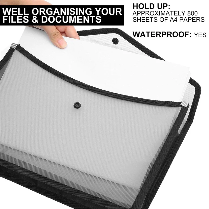 

Sensitive 6Piece A4 Capacity Plastic Bag File Organizer Document Bag Stationery Storage Pouch
