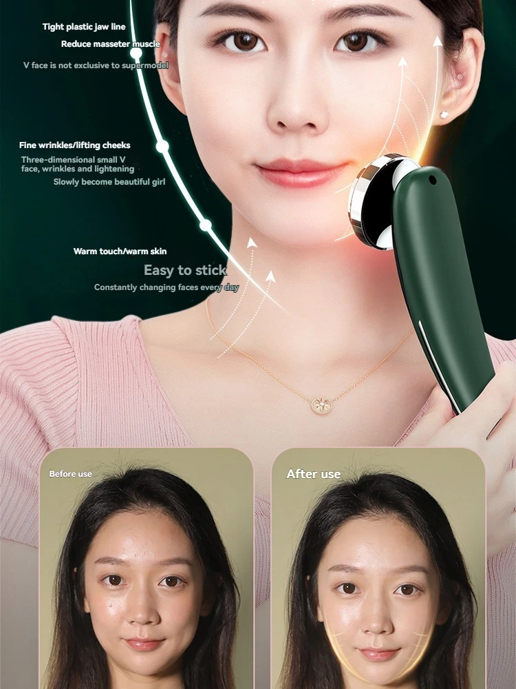 Facial Massage and Infusion Device Lifting Firming Cleansing and Detoxifying Red and Blue Light Therapy Serum Infusion and Eye C