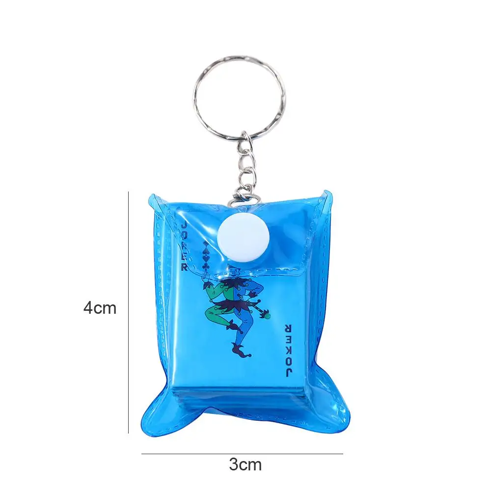 Entertainment for Gift Bag Pendant 3x4cm Small Board Game Playing Cards Mini Poker Key Rings Poker Keychain