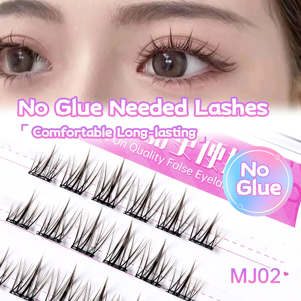 Yelix-Pestañas autoadhesivas, pestañas esponjosas ligeras de girasol, extensión de pestañas, maquillaje para el hogar, grupos de pestañas