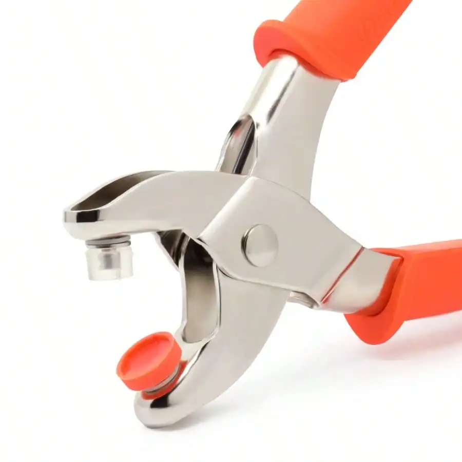 

Plastic snap pliers with tool for size 20 snaps, Orange