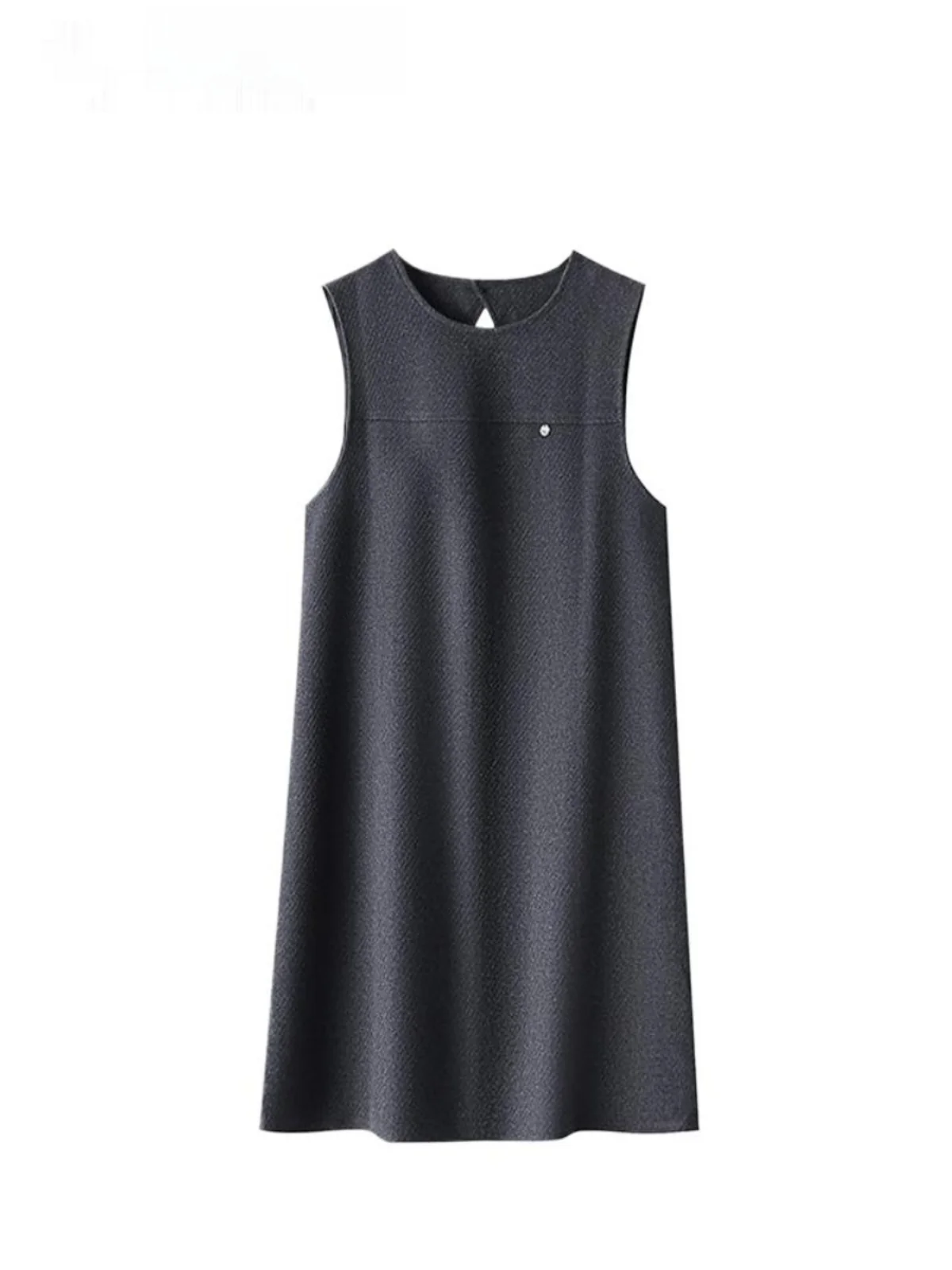 

plus Size Woolen Vest Dr Women's Spring Faion Belly Cover Slimming A-Line Skirt Korean Sle Casual Polyester Fiber