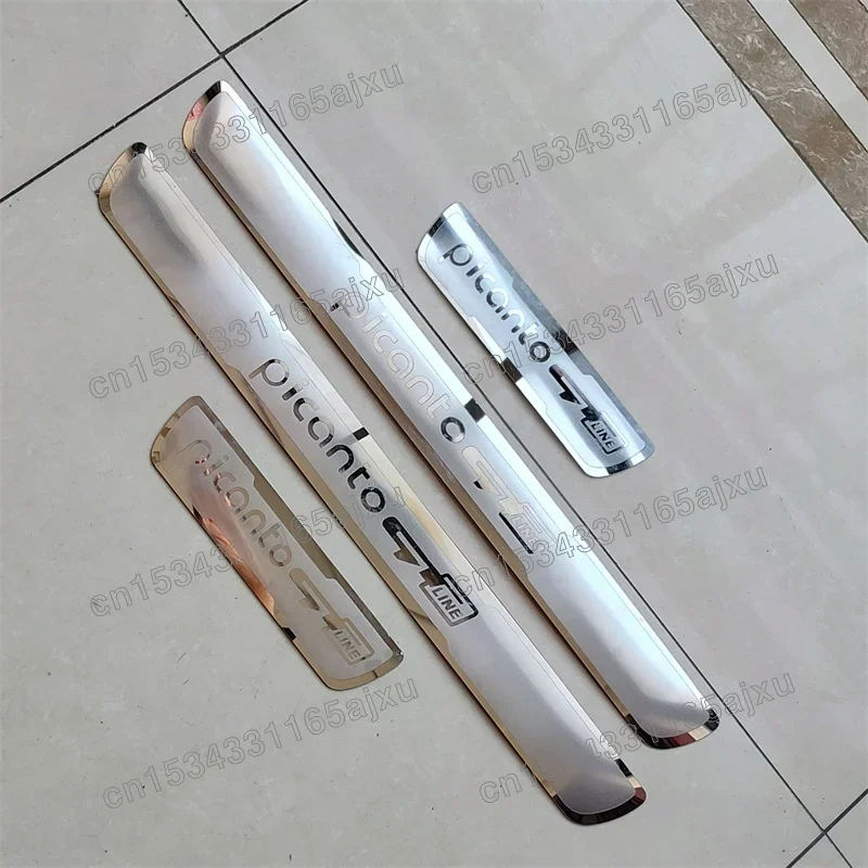 For Kia Picanto GT X line 2015 2016 2017 2018 2019 2020 2021 Stainless Steel Door Sill Scuff Plates cover Trim Car Accessories