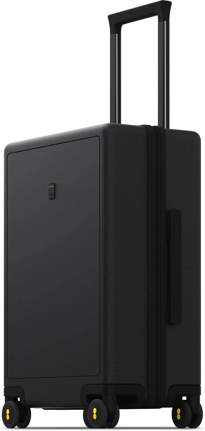 

Самолетный чемодан на колесах, одобренный авиакомпаниями, легкий жесткий дорожный чемодан, с замком TSA, 20 дюймов, черный