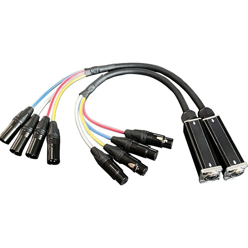 For Professional 4-way Xanon Network Cable Expander Network Cable Signal Extender 0.3-SF-4XLR-F