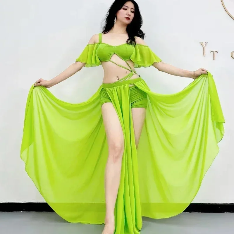 Kompletny zestaw kostiumów do tańca brzucha dla tancerki, profesjonalne kostiumy do tańca brzucha dla kobiet, damskie sukienki do występów