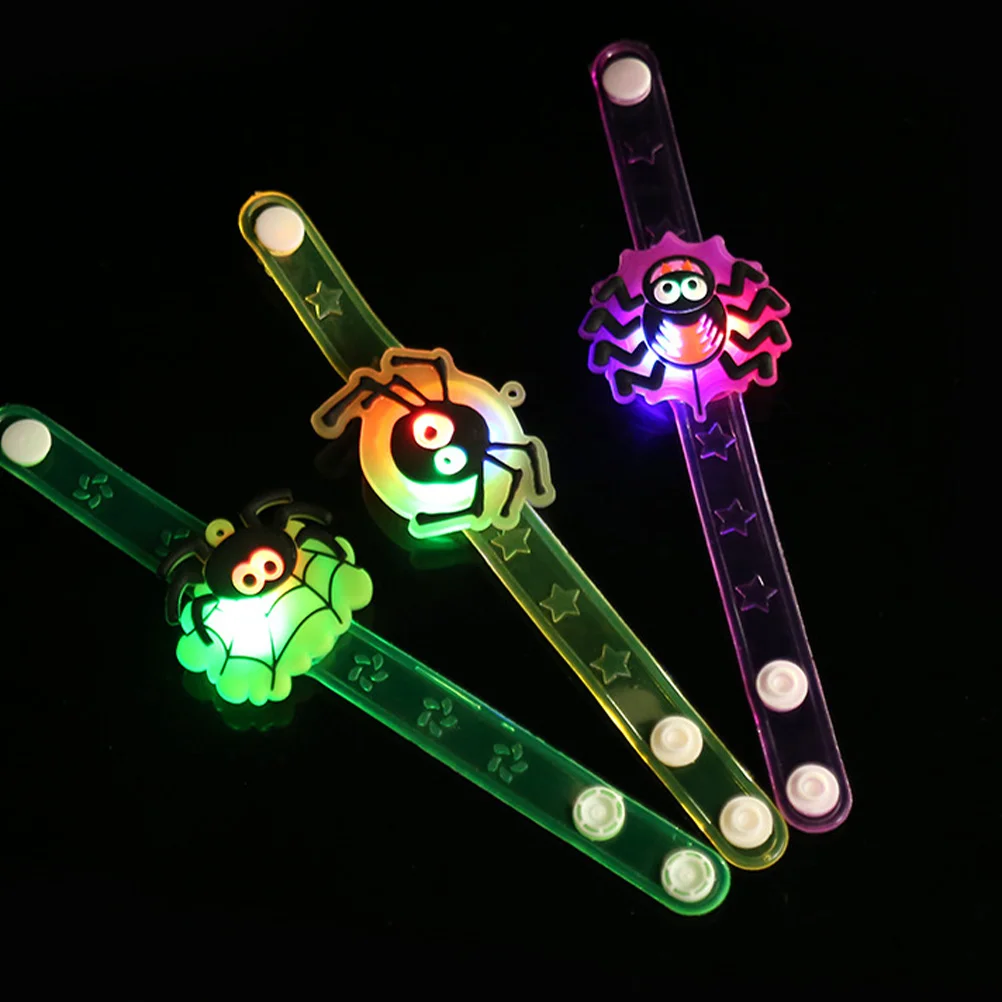 

6 Pcs Glowing Bracelet Halloween Wristbands Luminous Party Pvc Softer Chain Decor Bracelets
