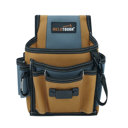 Bolsa de herramientas pequeña para electricista, bolsa de herramientas para cinturón de herramientas, funda para herramientas con múltiples bolsillos, organizador de herramientas con bolsa de construcción