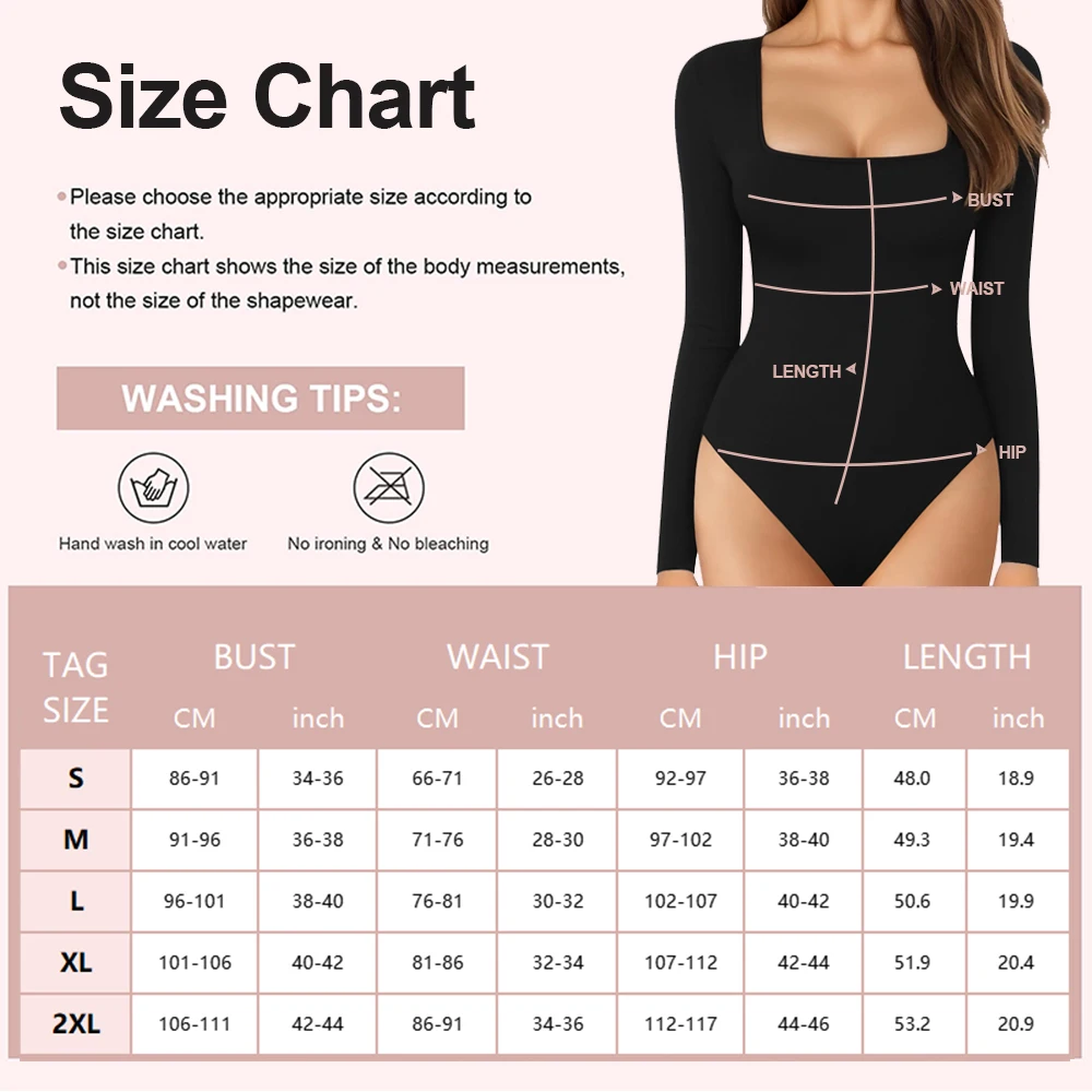 Women\'s Square Neck Bodysuit Long Sleeved Shapewear Tummy Control Body Shaper Lady Streetwear Female Warm Clothing Autumn Winter