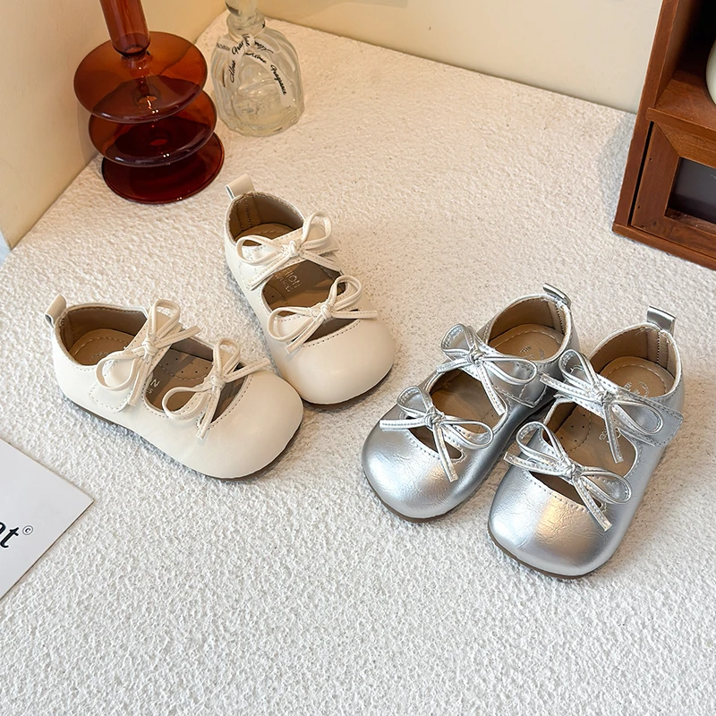 

Spring Autumn Comfortable Best Kids Shoes Mary Jane Double Bow Soft Non-Slip Sole Casual Daily Princess Shoes for Girls