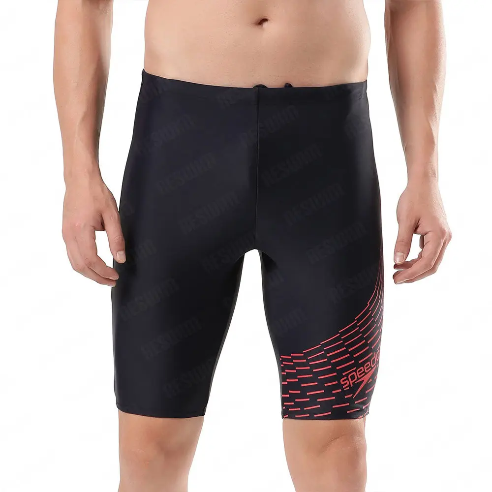 2025 verano hombres Swim Jammer resistencia entrenamiento atlético traje de baño playa bañadores gimnasio traje de baño Jammers medias pantalones cortos de Surf