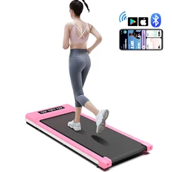 Gym Equipment  Electric Foldable Treadmill Smart Bluetooth Speaker Folding Portable Walking Pad Mini Desk Treadmill NO Handle