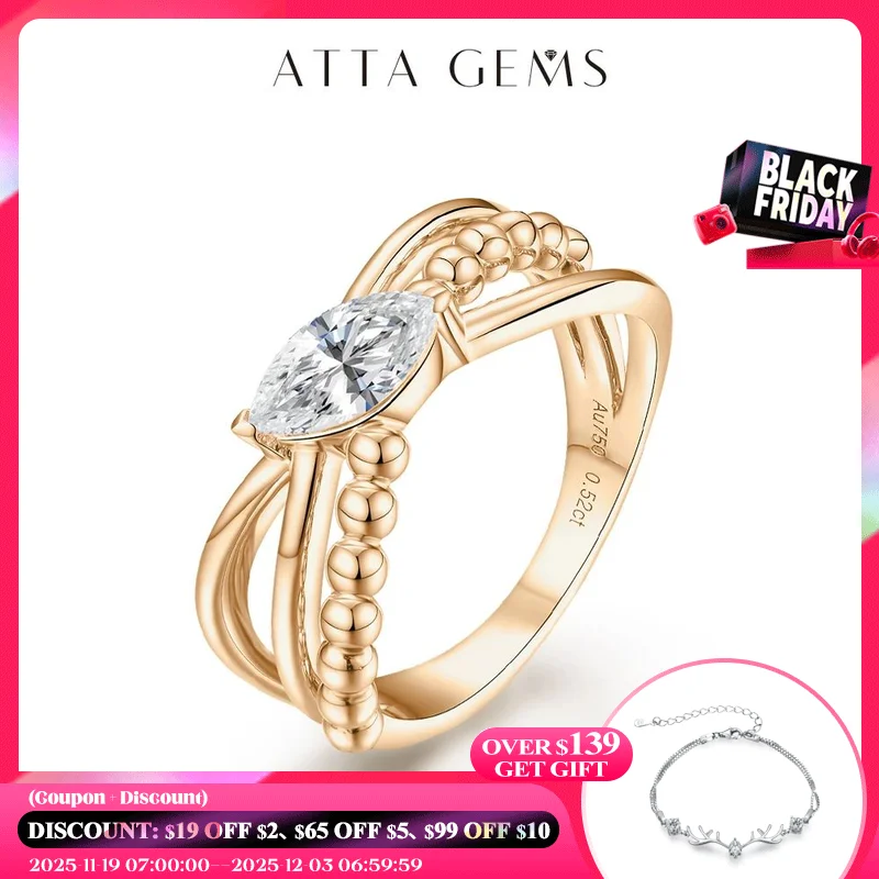 

ATTAGEMS Luxurly Marquise Cut 8.0*4.0mm Moissanite Ring for Women Men 925 Sterling Silver Engegament Wedding Fine Jewelry Gift