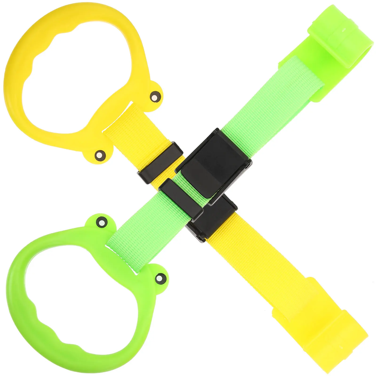 

2Pcs Baby Stand Up Pull Rings Crib Hanging Safety Grip for Lightweight Colorful Infant Bed Hand Pull Ring