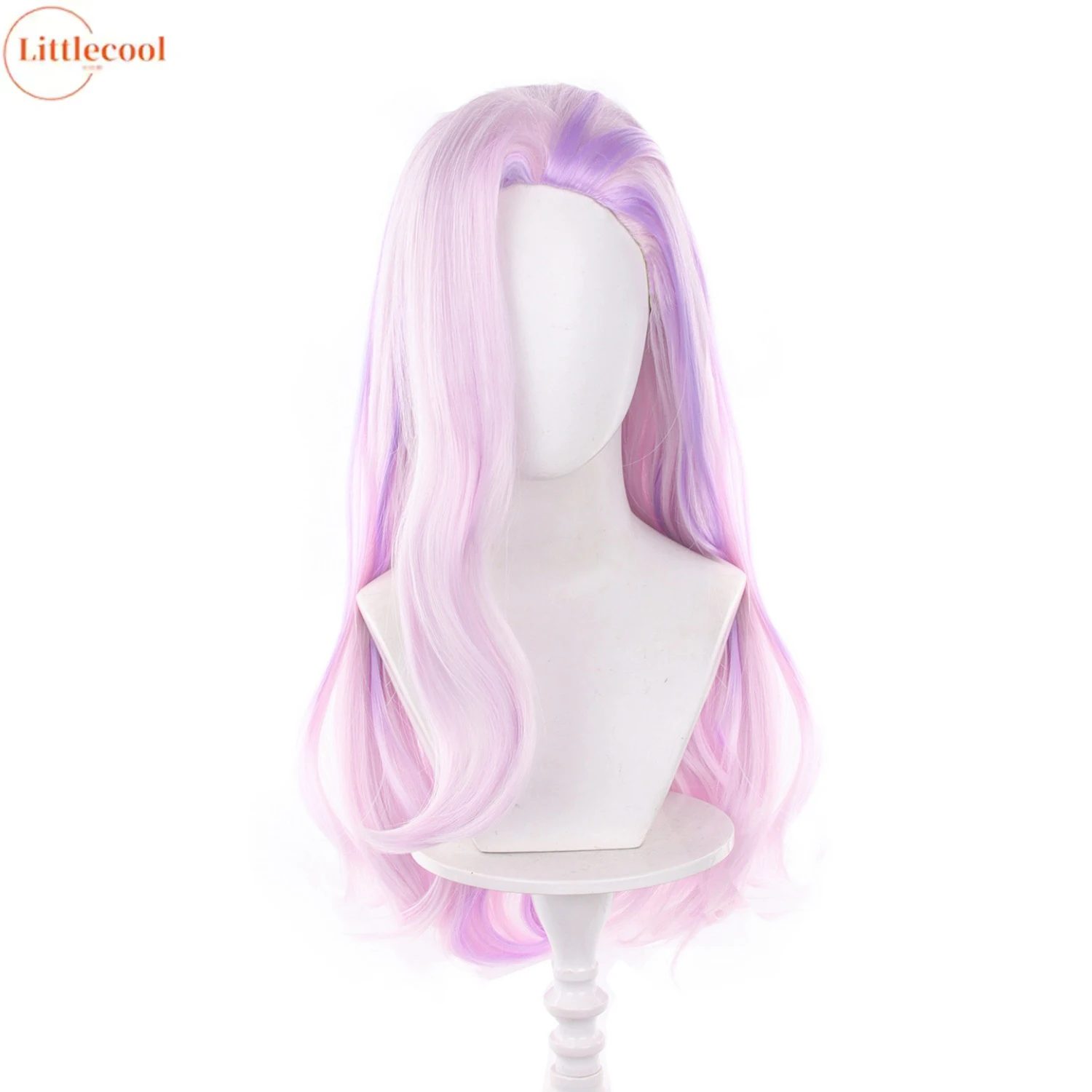 High Quality Uro takako Cosplay Wig 72cm Light Pink Purple Curly Wavy Heat Resistant Synthetic Hair Party Anime Wigs + Wig Cap