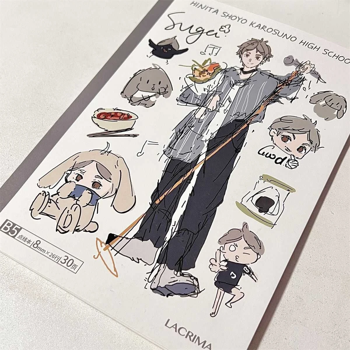Exercise Book Haikyuu!! Shoyo Hinata Tobio Kageyama Oikawa Tooru Sugawara Koushi Cosplay NotebookStudent Journal Ledger Workbook