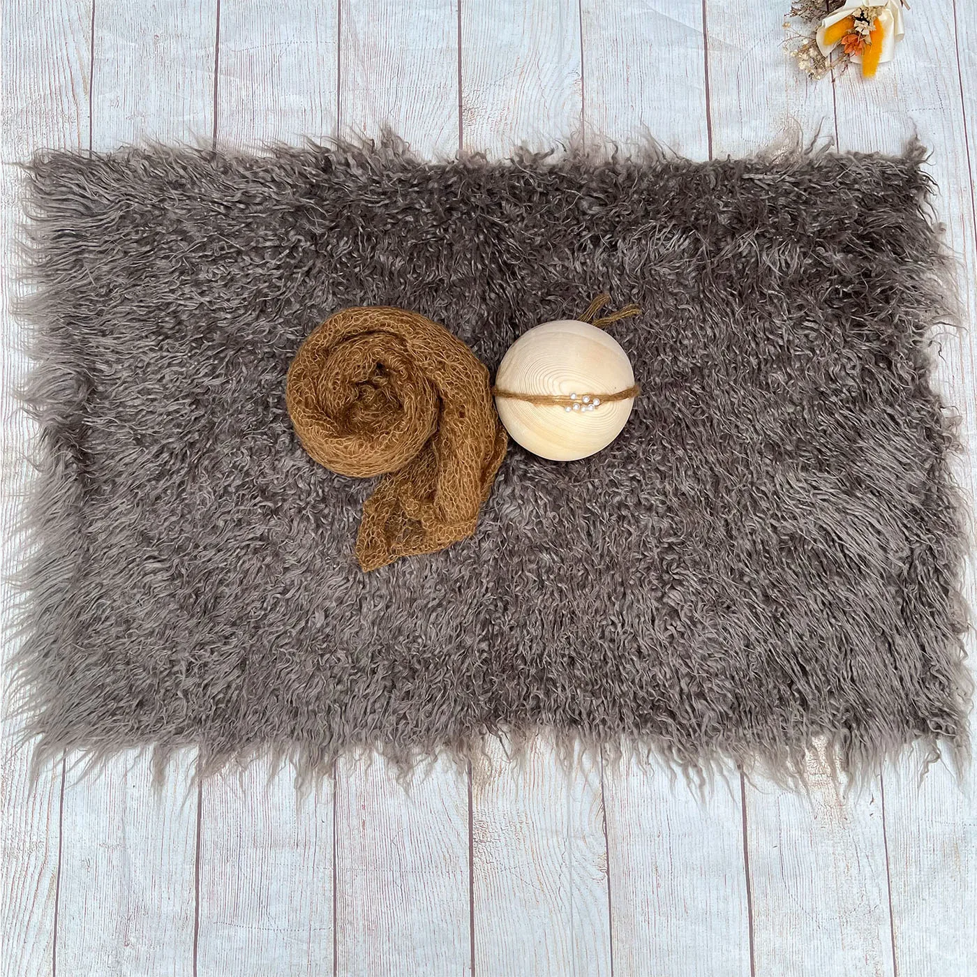 Don&Judy Soft Infant Baby Square Heart Faux Fur Blanket Background Photo Shooting Set Newborn Photography Props Accessories 2023