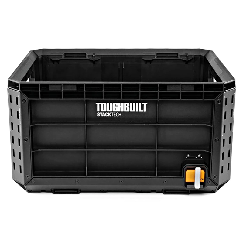 TOUGHBUILT TB-B1-X-50 StackTech Tool Crate With Rail Large Space Armored Corners Impact Resistant ToolBox