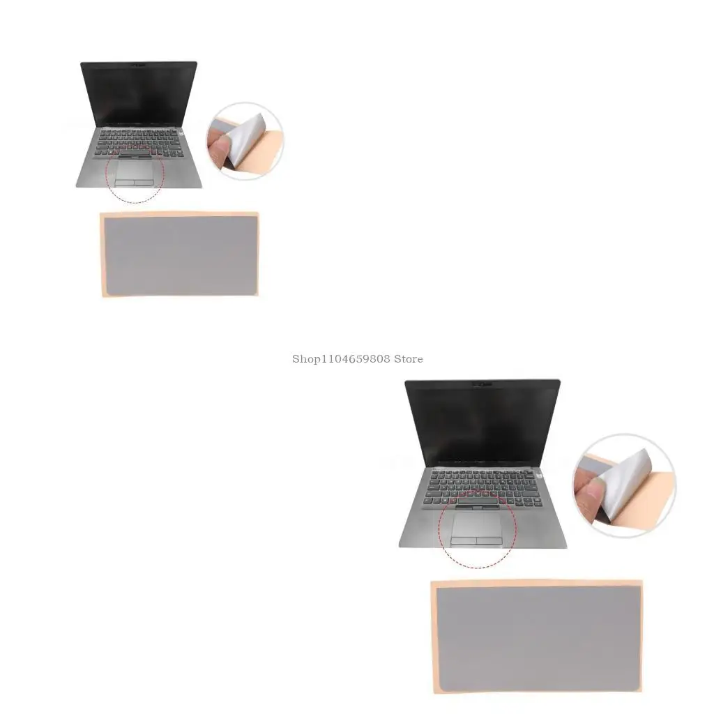 

2 Pcs Silver Adhesive Touchpad Covers PVC Materials Laptop Repair Parts