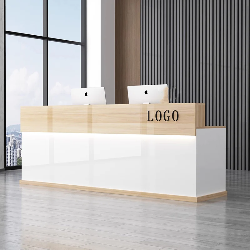 Storage Luxury Reception Desk Counter Hair Salon Cashier Simple Modern Reception Desk Counter Decorations Office Salon Furniture